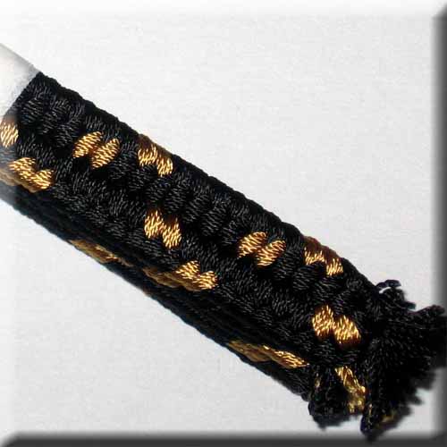 Sageo 03c Japanese Samurai Sword Tsuba Saya BLACK GOLD